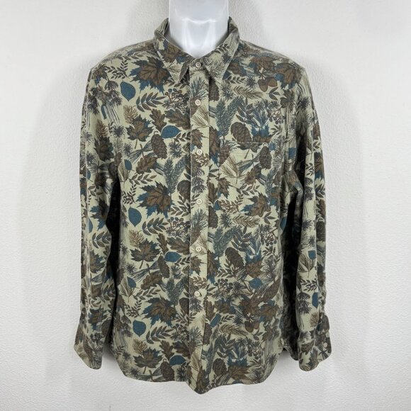 Madewell Men’s M Sunday Flannel Perfect Shirt Pine Cone Vetiver Green - Picture 1 of 9
